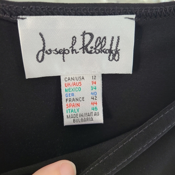 Joseph Ribkoff Black Long Sleeve Top with Cutout Details - Picture 7 of 7